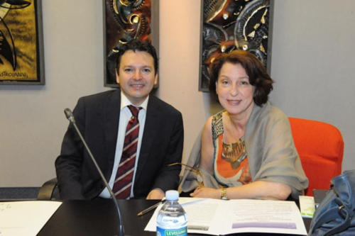 L'Avv Giorgio Aldo Maccaroni (Presidente A.I.DI.F) con la dott.ssa Alida Montaldi (Presidente del Tribunale per i Minorenni di Roma)